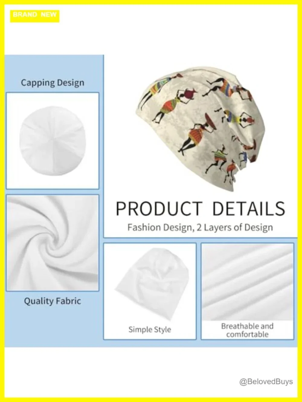 Thin Stretch Knit Slouchy Beanie Unisex Warm Soft Skull Cap Chemo Hat